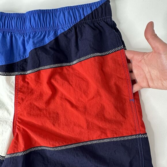 Vtg Tommy Hilfiger Swim Trunks Sz XL Colorblock Lined Board Shorts Preppy Y2K - Picture 6 of 15